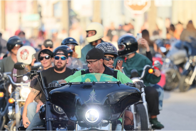 These are some Happy Bikers having a great time in Daytona