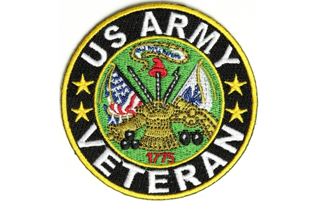 Veteran US Army Patch - Embroidered military patches