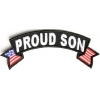 Proud Son US Flag Rocker Patch | US Coast Guard Military Veteran Patches