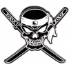 Large Skull Cross Swords Patch | Embroidered Patches