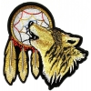 Howling Wolf Dreamcatcher Patch Medium | Embroidered Patches