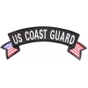 US Coast Guard Rocker With Flags Patch | US Coast Guard Military Veteran Patches