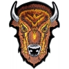 Large Brown Buffalo Head Patch | Embroidered Patches