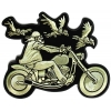 Biker And Vultures Large Back Patch