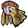 Lone Wolf Howling At The Moon 6 Inch Patch | Embroidered Biker Patches