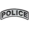 Police Rocker Patch Black Gray | Embroidered Patches