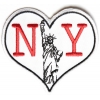 I Heart NY With Statue Of Liberty Small Patch