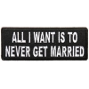 All I Want Is To Never Get Married Patch | Embroidered Patches