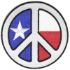 White Texas Peace Patch | Embroidered Patches