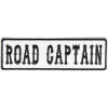 Road Captain Patch Black On White