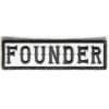 Founder Patch Black On White