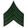 Sergeant Chevron Green Black Patch