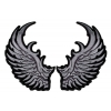 Left And Right Silver Eagle Wings 2 Piece Patch Set | Embroidered Patches