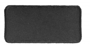 Black 4 Inch Rectangular Blank Patch