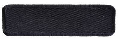 Black Name Tag Blank Patch