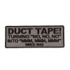 Duct Tape Turning No No Patch In Gray | Embroidered Patches