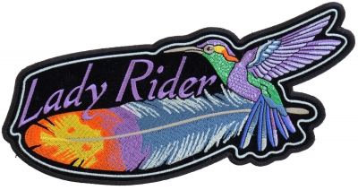 Patch Bordado Lady Rebel Rider 8x6 cm Cód.1565