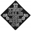 Keep Calm And Ride On Patch | Embroidered Biker Patches