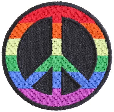 Embroidered Iron-On Peace Sign USA Patch – Shirts Patches And More