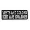 Vests And Colors Biker Patch