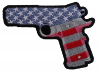 9 Mm Gun With US Flag Patch