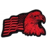 Eagle US Flag Facing Right Patch In Red | Embroidered Patches