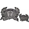 Christian Biker Patch Set Large And Small I Ride With Jesus Patches | Embroidered Patches