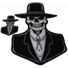 Set of 2 Small and Large Preacher Skull Patches