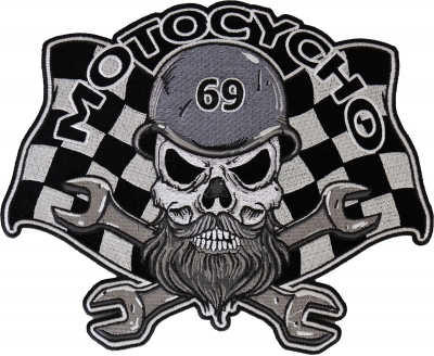 Skull Biker Patch Large Iron On Skull Patches – Skulls Expo