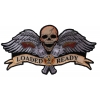 Loaded And Ready Skull Wings Guns Large Patch | Embroidered Patches