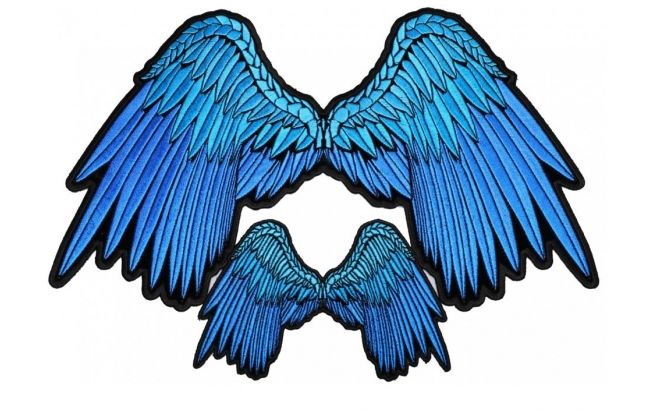 Angel Wings Patches Sew Or Iron On Embroidered 3890