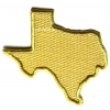 Gold Embroidered Texas Map Iron on Patch