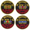 In Memory Of Old Wars 4 Piece Patch Set | Embroidered Patches