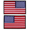 Left And Right American Flag Patches 4 Inch Black Borders | Embroidered Patches