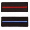 Thin Red Line For Fire Fighters Thin Blue Line For Police Officers Iron On Patches