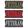 VETERAN Patches Red Green And White Embroidery Over Black Patch Set Of 3