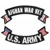 Afghan War Vet US Army 2 Piece Top And Bottom Large Rocker Patches Set | US Afghan War Military Veteran Patches