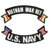 Vietnam War Vet US Navy 2 Piece Large Back Patch Set | US Military Vietnam Veteran Patches