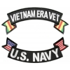 Vietnam Era Vet US Navy 2 Piece Large Back Patch Set | US Military Vietnam Veteran Patches