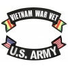 Vietnam War Vet US Army 2 Piece Large Back Patch Set | US Military Vietnam Veteran Patches