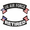 US Air Force Retired 2 Piece Back Patch Set | US Air Force Military Veteran Patches