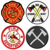 Firefighter Patch Set Of 4 Iron On 3 Inch Patches For Firemen