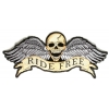 Ride Free Skull With Wings Patch Large | Embroidered Biker Patches