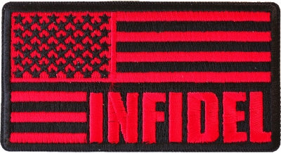 Black and Red American Flag Patch 4 Inch