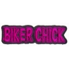 Biker Chick In Pink | Embroidered Patches