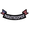 Paratrooper Large Lower Rocker Patch With Flags | US Army Military Veteran Patches