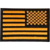 Yellow Black American Flag Reversed Patch | Embroidered Patches