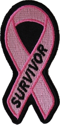 Breast Cancer Survivor 3.5 Iron-On or Sew-On Embroidered Patch Novelty  Applique - Awareness Support Pink Ribbon - Vacation Travel Souvenir Tourist  