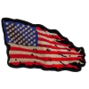 Tattered US American Flag Patch Small