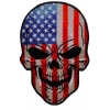 American Flag Small Skull Patch